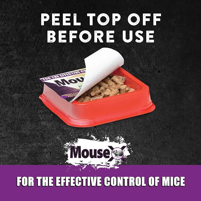 EcoClear Products 620109 MouseX Ready-to-Use Pre-Measured 3 oz. Bait Trays 4-Pack
