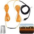 Adnee 59Ft Thermostatic Soil Heating CableRubber Heating Warming Cable with Thermostat and Ground StakesPlant Soil Heater Cable for Cold FrameGradenGreenhouse Seed Grow