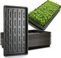 Shallow 1020 Nursery Flat Trays Specialized for Holding &amp Carrying 200 Cell Plug Seedling Trays (Height is 1.3)Microgreen Germination Trays10 Pack No Holes (YB01 10Pcs)