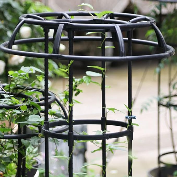 Garden Trellis - Mushroom Top Trellis | Plant Trellis for Potted Plants | Flower Vegetables Cage Rack | Small Tower Obelisk | Plant Stake for Flower | Plant Trellis Support for Potted Houseplant Vine