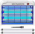 Indoor Electric Bug Zapper 2800V Powerful Flying Insect Mosquito Killer w/ 20W Blue Light Attract Plug-in Pest Control Machine for Moth Fruit Fly Fungus Gnat Garage Bug Catcher/Eliminator/Trap