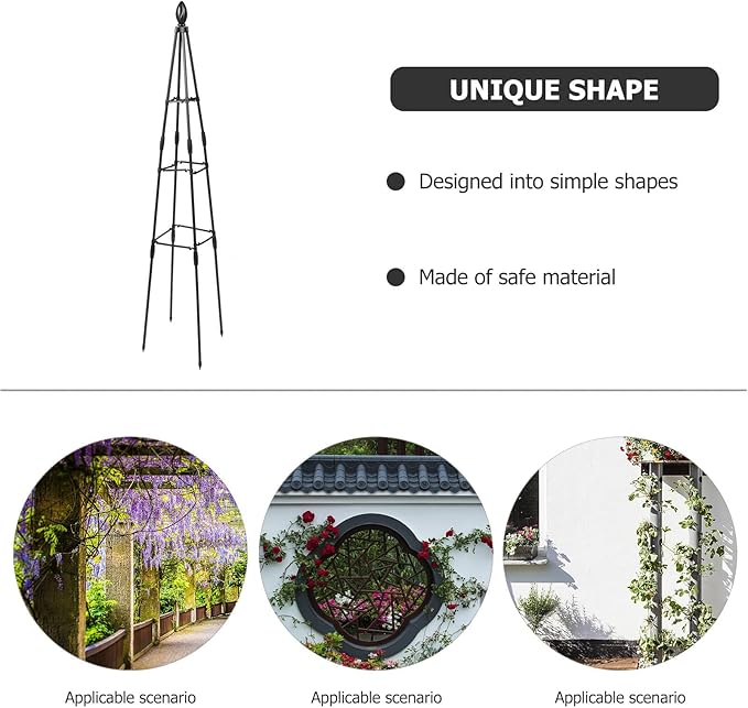 Garden Trellis for Climbing Plants 120cm Plant Support Rack with Reinforced Four-Legged Iron Frame for Potted Vines and Clematis