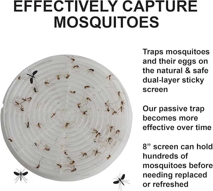 STUCK Pro AGO Mosquito Trap + Decorative Bucket Naturally Attract &amp Capture Container-Breeding Mosquitoes Pet &amp Kid Safe Just Add Water &amp Attractant &amp Place on the Included Vessel