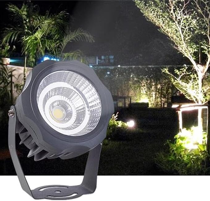 LED Spotlight - Led Beam Light AC 220V High Power Round COB Landscape Lights Ip67 Waterproof Tree Lights Outdoor Landscape Lighting 180° Adjustable Bracket Ground Light