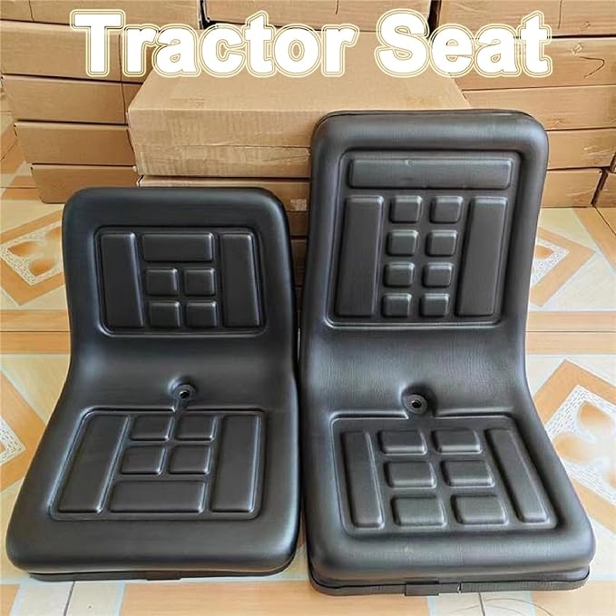 Universal Tractor Seat Adjustable Forklift Seat 220lbs Capacity Waterproof and Heat-Resistant for Skid LoaderTelehandler Bulldozers Lawnmowers(Small)