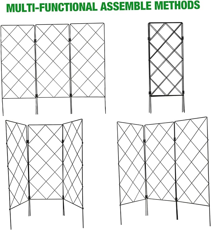 Outdoor Plant Support Stand Folding Garden Trellis for Climbing Plants Long-Lasting and Sturdy Construction