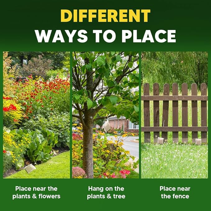 Deer Repellent Rabbits Repellent Outdoor Deer Repellant for Garden Deer and Rabbit Repellents for Plant Deers Deterrent for Yard Keep Deers Away from Flowers Safe and Easy to Use-10P