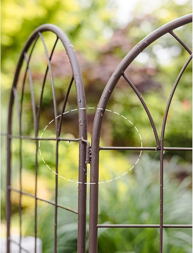 Iron Garden Trellis for Climbing Plants Rustproof Plant Climbing Support Lattice Iron Pipe Support Wall Tall Plant Trellis Fence for Ivy Vines Rose Clematis (Color : One Size : L)