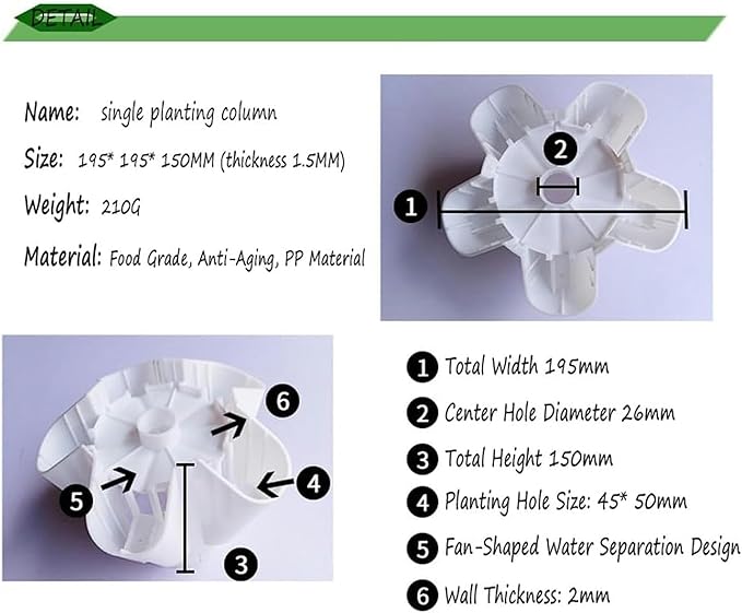Hydroponics Growing SystemHydroponics Growing Tower Planter for Fruits Vegetables 5 Plants Per Layer 8/10/12 Layer (Color:A1Size:8 Layer)