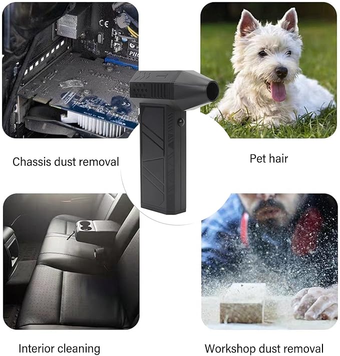 Powerful 130000RPM Mini Jet Blower Air Duster Fast Charging Handheld Fan for Car Home Outdoor Cleaning Long Lasting Endurance Sturdy Materials Elegant Design Comfortable