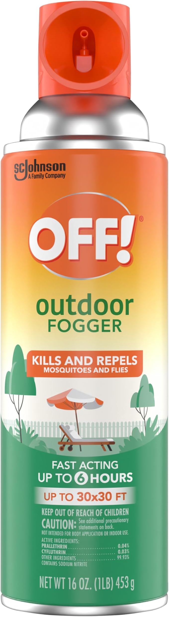 OFF! Outdoor Fogger Yard and Deck Insect Repellent Backyard Pretreat Kills and Repels Insects 16 Ounce (Pack of 3)