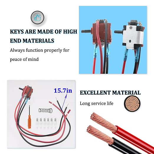 291632001 Cordless Leaf Blower Switch 36V OME Part for Ryobi RIDGID Troy-BILT Echo Powerstroke Workforce BLACKMAX Blower Genuine Wiring Harness Replaces Parts