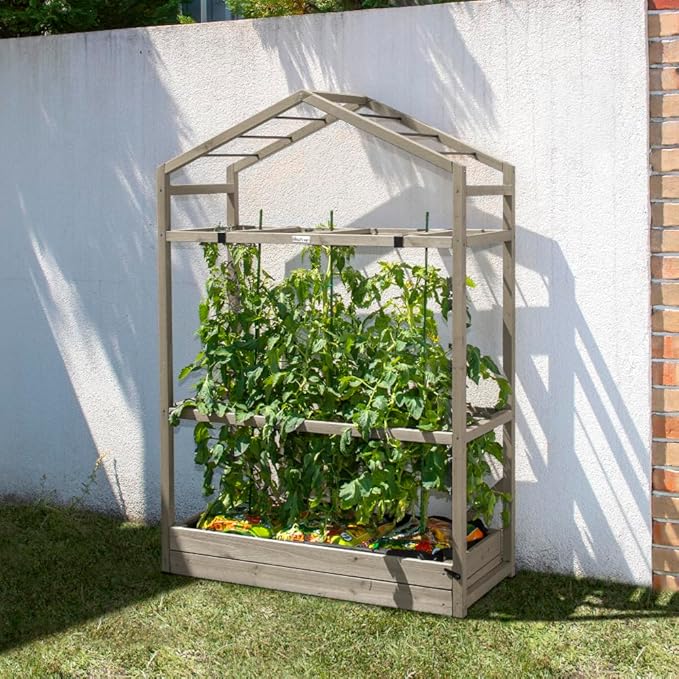 VegTrug Tomato Greenhouse &amp PE Cover - Grey Wash