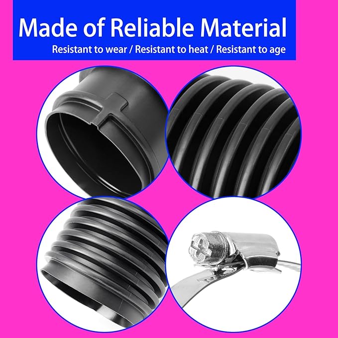 42827016102 Pleated Hose for Flex Tube Compatible with Stihl BR450 BR700 BR800 BR800X BR800C Backpack Blowers Replace 4282 701 6102 4282-701-6102 Blower Parts Replacement Black