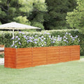 YAFF Garden Raised Bed Corten Steel Rusty Finish 157.5 x 31.5 x 30.3 in Large Outdoor Planter Box for Vegetables Herbs Flowers Weather-Resistant Rectangular Gardening Bed