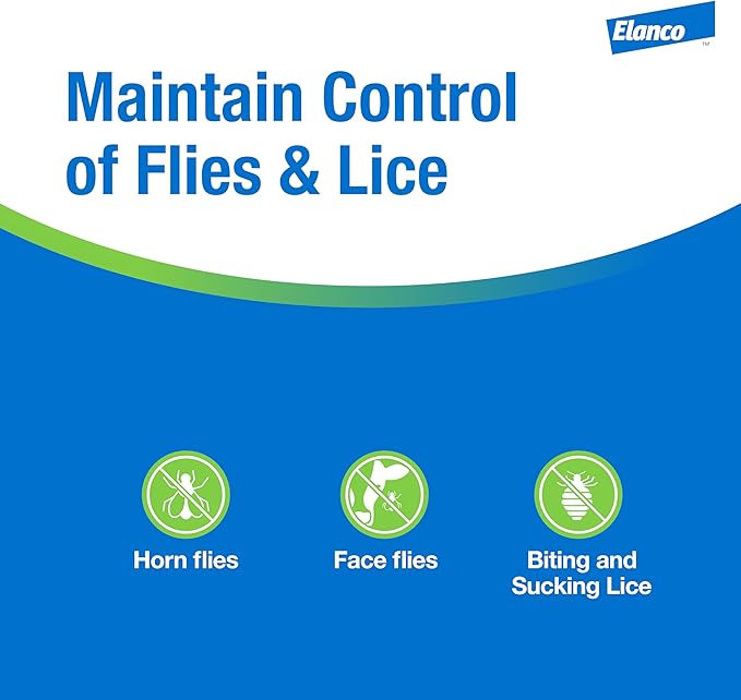 CyLence Pour-On Insecticide | Controls Flies &amp Lice | Ready-to-Use Solution for Beef &amp Dairy Cattle | 6 Pint