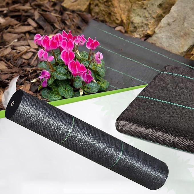 Weed Control Film Geotextile Landscape Fabric Weeds Control Fabric for Vegetable Garden Ground Cover(1.2x91m)