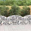 Gabion Basket Silver Galvanized Iron 59.1 x 19.7 x 31.5 in Rectangular Metal Planter for Outdoor Plants Strong Garden Bed Wall Structure