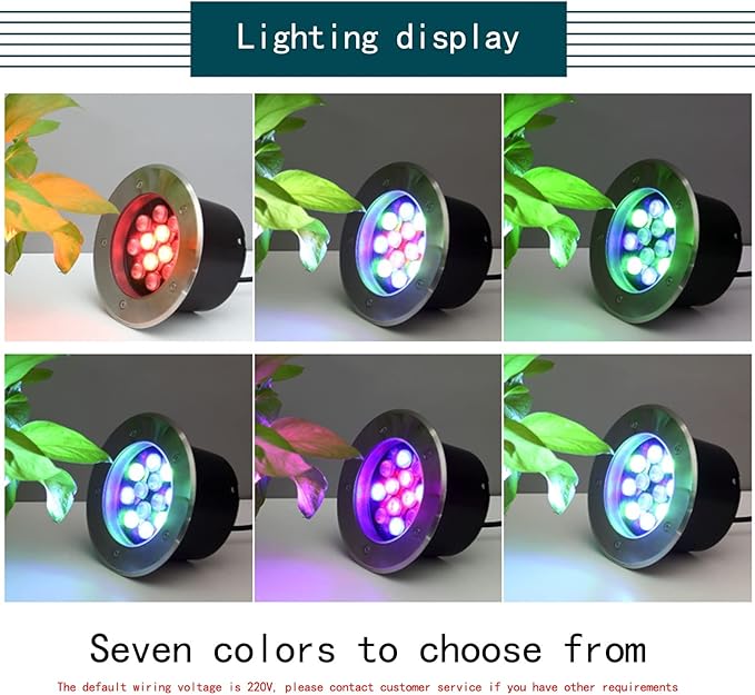 Outdoor Underground Lamp Recessed Spotlight Anti-Rust Aluminum IP65 Waterproof Landscape Light for Garden Walkway Bridge