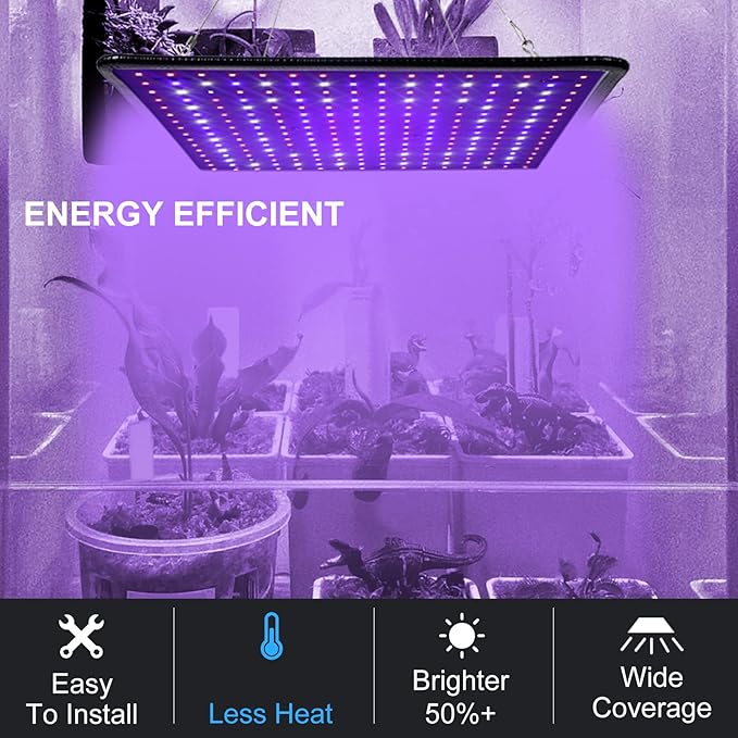 600W Full Spectrum LED Grow Light for Indoor Plants-UV Grow Lamp Seed Starting Seedlings Vegetable Pepper Hanging Growing Lamps