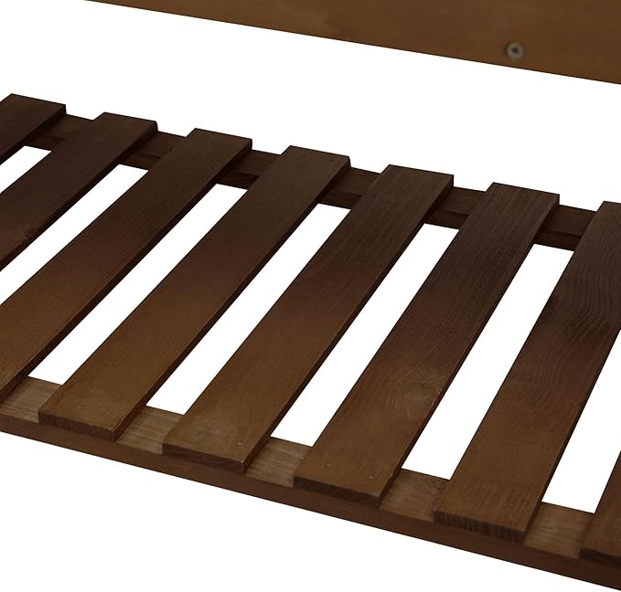 5ftx2ft Eco-Friendly Heavy-Duty Premium Durable Sustainable Natural Wooden Elevated Garden Bed with Wheels Trellis Storage Shelf Dark Brown