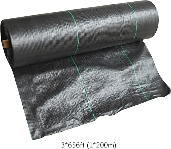 Weed Control Fabric Sturdy Porous Weed Membrane Durable Weed Barrier Mat UV Stabilised ECO Friendly Landscape Fabric for Patios Garden Flower Beds Pond(1 * 200m)
