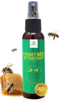 Honey Bee Attractant Spray - Bee Hive Lure for Gardens Beehives Flowers &amp Fruit Trees with Natural Lemongrass Oil Formula Easy to Use for Beekeepers &amp Pollinator Support - 2 oz