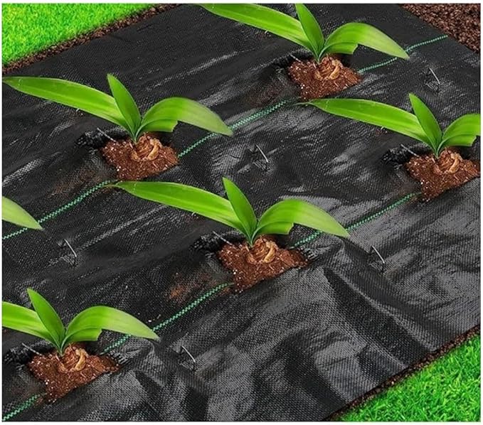 1pcs PE Agricultural Anti Grass Cloth Farm-Oriented Weed Barrier Mat Plastic Mulch Thicker Orchard Garden Weed Control Fabric(0.8m Width 15M Length)