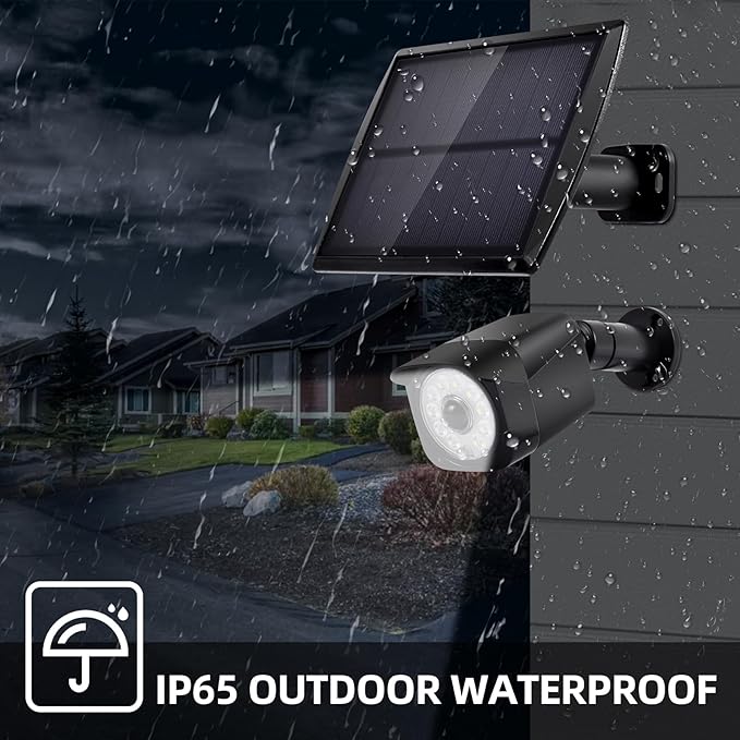 HURRISE Solar Outdoor Lights Bright Motion Sensor Outdoor Lights LED Outside Landscape Spotlights for Accent Uplighting Backyard (2 Sets)