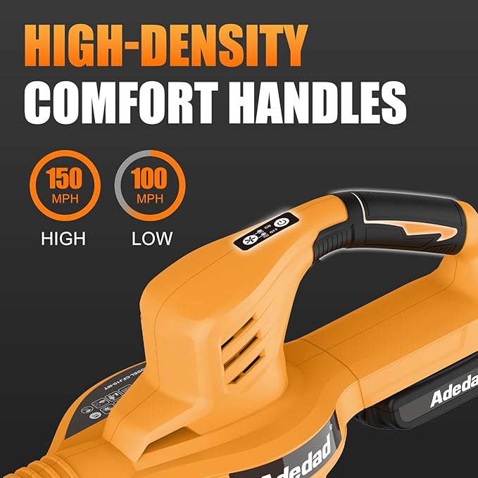 20V Cordless Leaf Blower with Battery and Chrager 150MPH Handheld Blower with Variable Speed Small Electric Leaf Blowers for Yard Lawn Care Garden Patio and Driveway Cleaning (Battery x1)