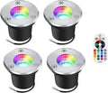 4PCS LED Landscape Lights - Outdoor Buried Lamp 3W LED Ground Recessed Spotlight 12V-24V RGB Ground Spot Lights IP65 Garden Recessed Floor Lamp Spotlight Led Light(3W(24V))