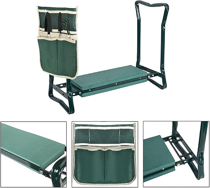 Multifunctional Garden Kneeler &amp Seat - Heavy Duty Folding Kneeling Bench with Handles Ideal for Gardening and Sitting - Perfect Garden Stool for Seniors Women