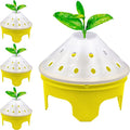 Outdoor Germination and Grow Kit with Greenhouse Domes - Direct Water and nutrients to Roots Protect Seeds and Seedlings 4 Sets Yellow Made in The USA