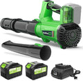 Cordless Leaf Blower with 2× 6.0Ah Batteries and Charger 540CFM/170MPH Battery Powered Leaf Blower 6 Speeds Lightweight Electric Leaf Blowers for Lawn Care Patio Dust and Leaves Cleaning 2025