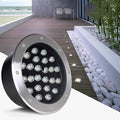 Outdoor Recessed Spot Light - LED Landscape Lights LED Buried Lights IP67 Waterproof Embedded Illumination Path Light AC 220V Round Stainless Steel Ground Spotlight Buried Garden Light(White9W)