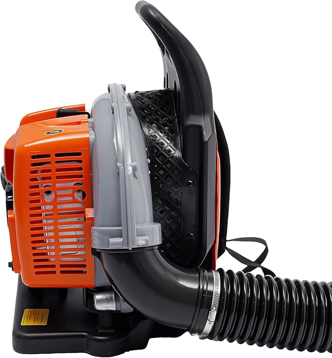 2-Stroke 63.3CC Backpack Gas Powered Leaf Blower 2.7KW Commercial Gasoline Grass Lawn Blower Heavy Duty Gas Leaf Blower with Air-Cooled &amp 1.8L Fuel Tank for Yard Lawn Care Snow Removal