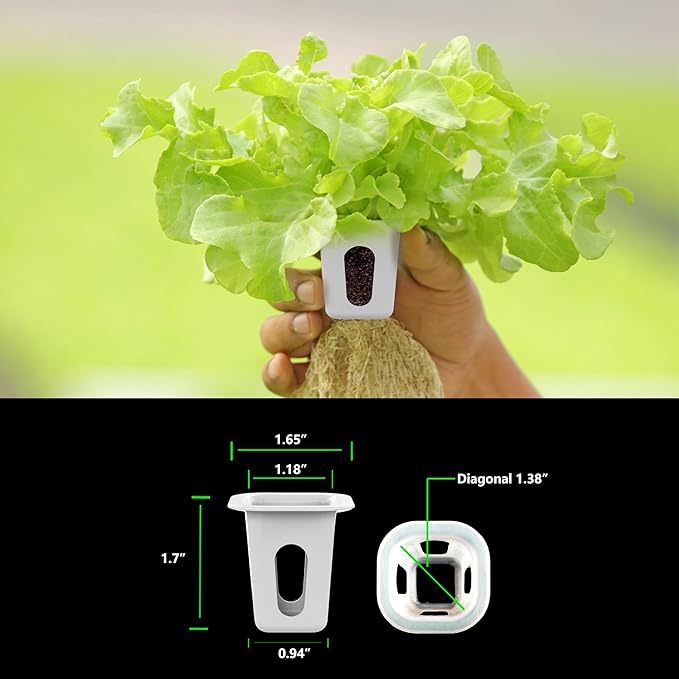 80Pcs Hydroponic Grow Sponges and 40Pcs Grow Baskets for Hydroponics Growing SystemIdeal for NFT SystemsSeedling Starter Kit for Soilless Cultivation