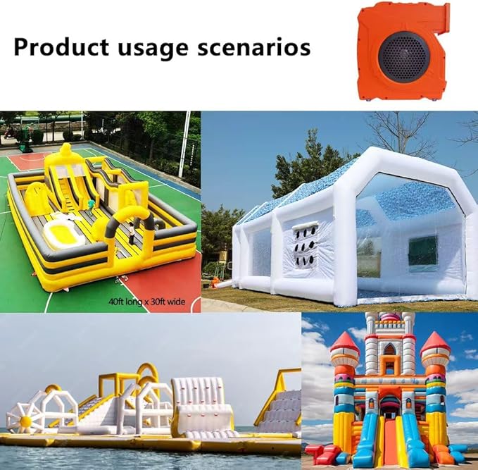 3HP 2150W Inflatable Blower for Bounce Houses Energy Efficient Air Blower Water Slides and Large Outdoor Inflatables