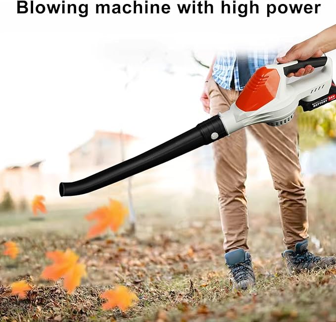 Cordless Leaf Blower24V Electric Handheld[180CFM] Leaf Blower[150 MPH] with 2x1.5Ah Batteries and Charger for Lawn Care Yard Grass Patio Blowing Leaves and Snow
