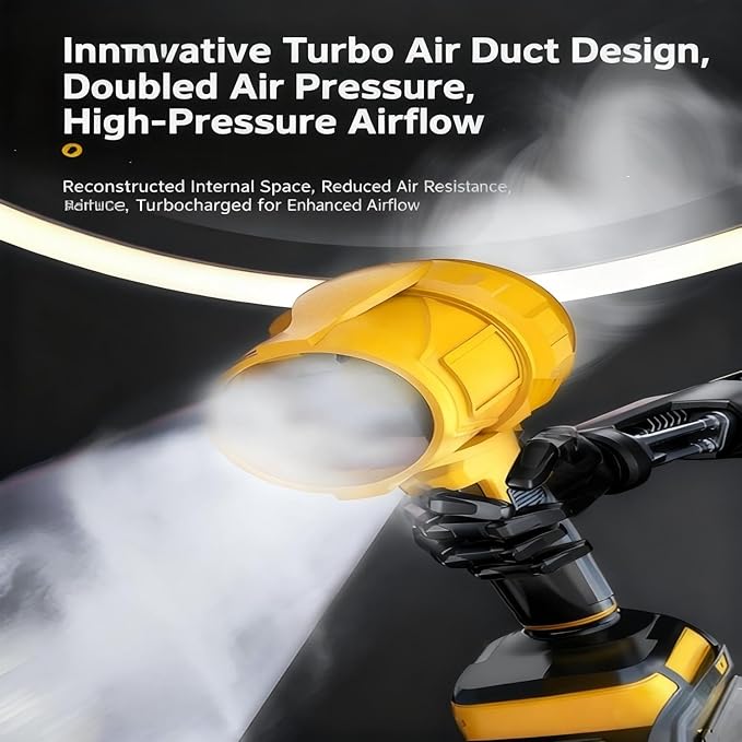 Brushless Cordless Leaf Blower 850W Turbo Jet Blower with 1000G Thrust 2Batteries for Leaf/Snow Blowing Car Detailing &amp Industrial Dust Ideal for Property MGMT Car Washes &amp Large Homes