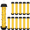 Qualirey Fly Traps for Indoor Outdoor Hanging Fruit Fly Stick Trap Sticky Mosquito for Home Insect 10 x 2.5 Inches(Yellow12 Pcs)