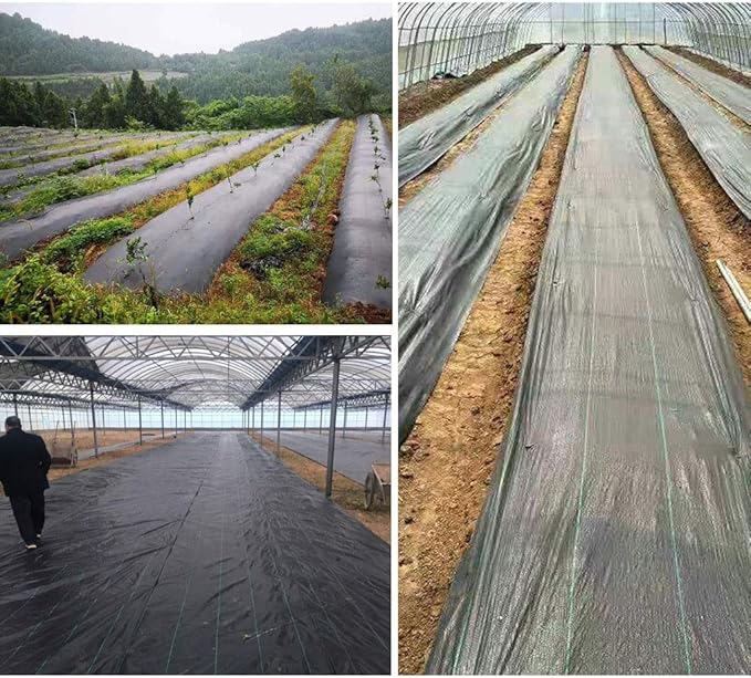Black 100gsm Heavy Duty Lined Weed Control Fabric Farm Garden Landscaping Ground Cover Membrane 1pcs (Size : 1.5x10m)