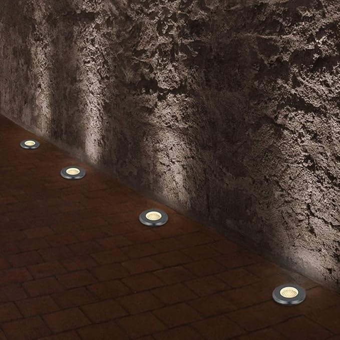 Buried Lights - Landscape Lights Outdoor Recessed Spot Light Honeycomb Anti-Glare Low Voltage 24V Outdoor Ground Lights IP67 Waterproof Courtyard Villa Buried Spotlight Garden Lighting(White light
