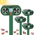 2025 4Pack Deer Deterrent Device Solar Animal Repeller Cat Repellent Outdoor Ultrasonic Animal Repellent with Motion Detection to Scare Coyote Rabbit Squirrel Skunk Dog Fox Repellent for Yard