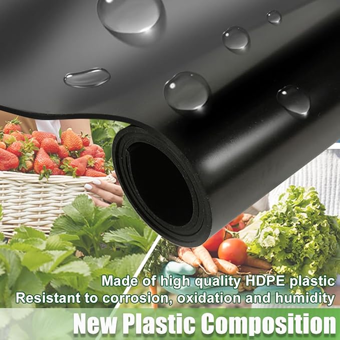 Raised Garden Beds Outdoor Raised Beds for Gardening Corner Fence HDPE 1.8x19.7FT Planter Boxes Outdoor Flower Bed Garden Bed Planter Raised Beds Large Flower Edging Landscape Garden Edging Border