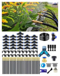 Drip Irrigation System - 360° Adjustable Micro Spray Sprinkler Kit for Garden Easy Installation No Tools Fine Mist Watering for Garden Potted Plants Greenhouse (100 FT)