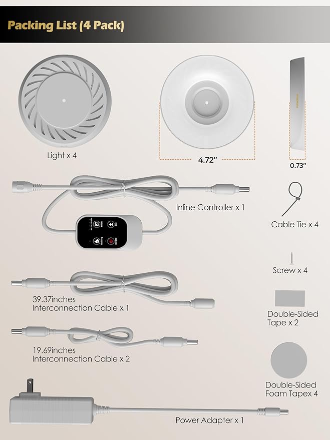GLOWRIUM Grow Lights for Indoor Plants 32W Smart Full Spectrum LED Grow Light Auto Timer and Stepless DimmingPlant Assistant with Watering ReminderModular Design(White 4PCS)
