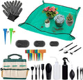 Pack of 58 Succulent Tool Set - 25.9 Inch Indoor Plant Potting Mat with Storage Bag Garden Flowers Plant Transplanting Supplies Succulent Kit for Plant Care Gardening Gifts for Men &amp Women