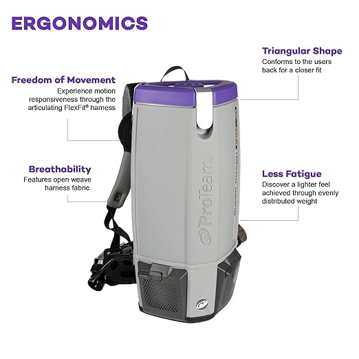 ProTeam Super Coach Pro 10 Backpack Vacuum Commercial with 2 Piece Wand Tool Kit 10 Quart Corded107304