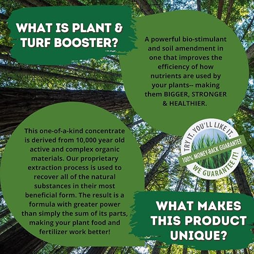 Nature's Wonder Organic Soil Conditioner &amp Root Booster for Plants - Concentrated Liquid Biostimulant with Fulvic Humic Acid for Plants Potting Soil Flowers &amp Lawns - 60oz